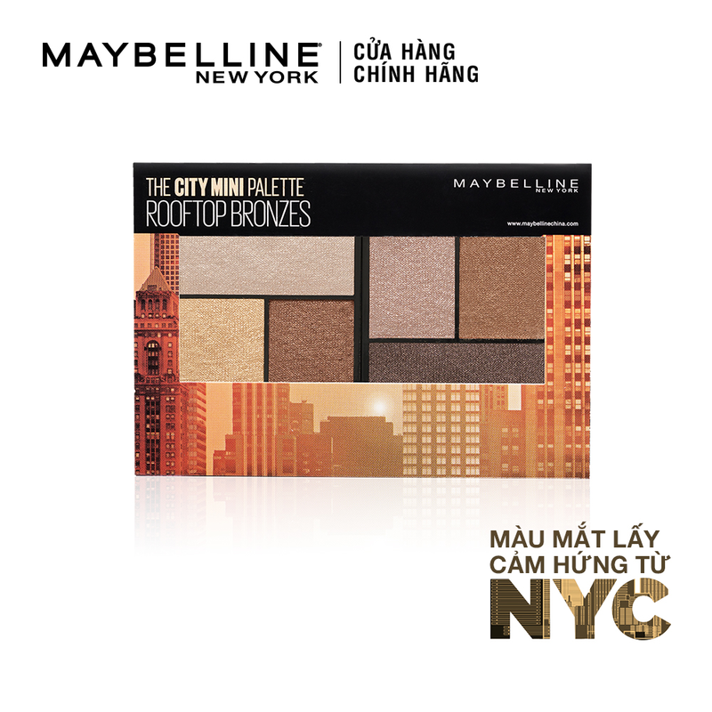 Bảng Phấn Mắt Maybelline 6 Màu 400 Rooftop Bronzes 6.1g