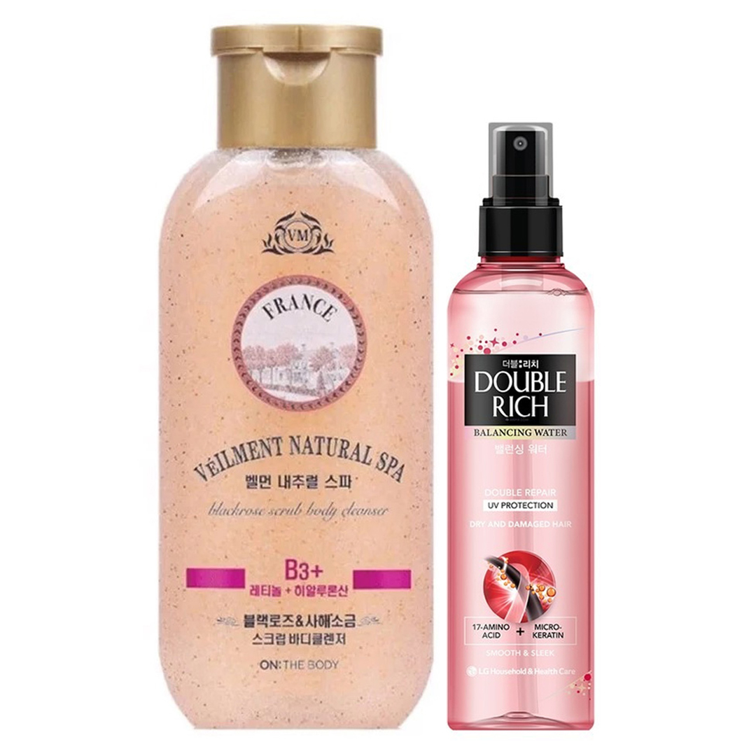 Quà tặng:  Nước dưỡng tóc double rich pink 120ml  và Sữa tắm On the body 200g(SL có hạn)