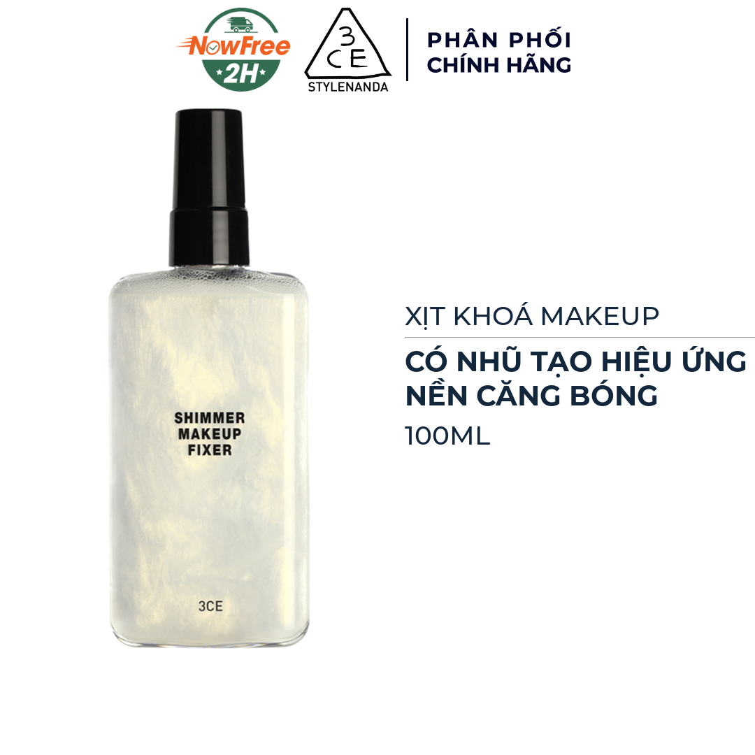 Xịt Khoáng Khóa Lớp Makeup 3CE Shimmer Makeup Fixer – Lam Thảo Cosmetics