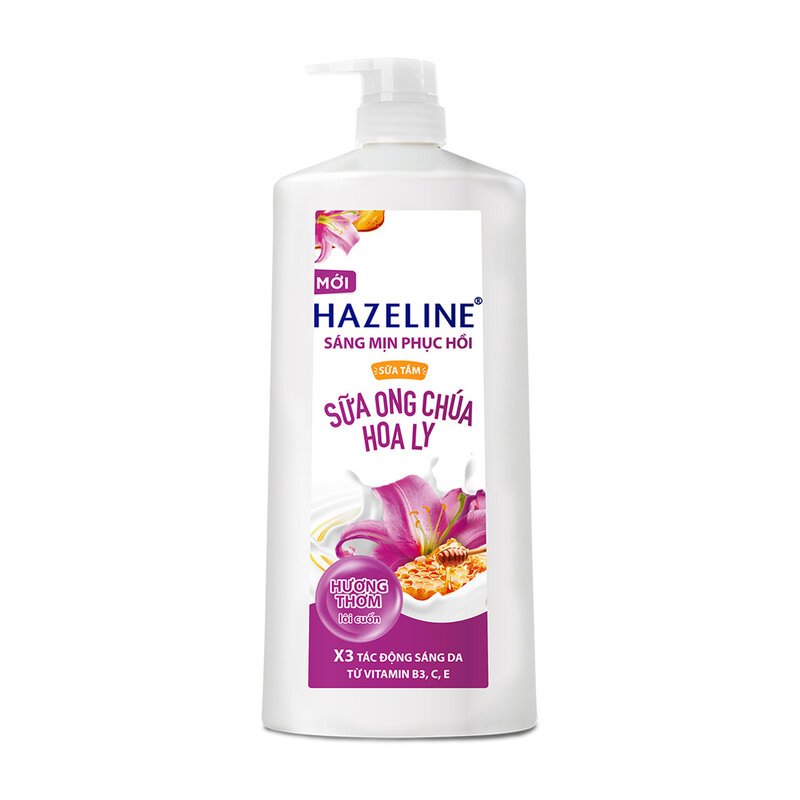 Sữa Tắm Hazeline Sáng Mịn Phục Hồi Sữa Ong Chúa & Hoa Ly 800g (Mới)