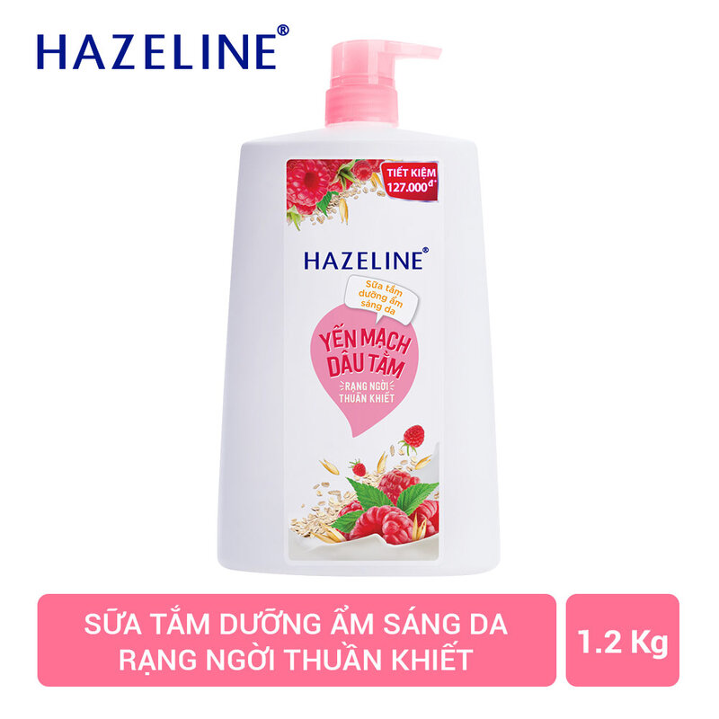 Sữa tắm dưỡng ẩm & sáng da Hazeline (Mới) 1,2kg