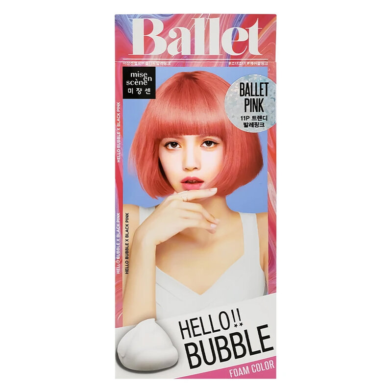 Thuốc Nhuộm Tóc Dạng Bọt Hello Bubble 11P Hồng Ballet