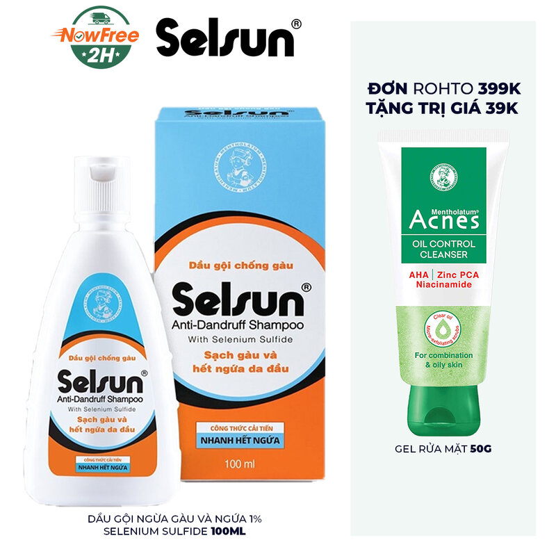 Dầu Gội Selsun Ngừa Gàu Và Ngứa 1% Selenium Sulfide 100ml