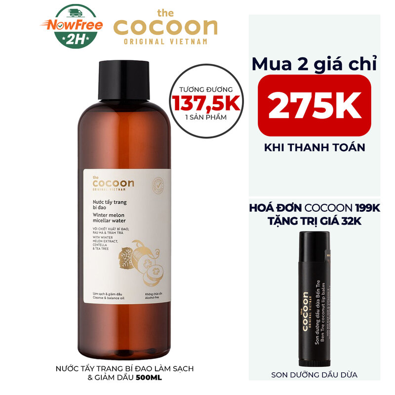 Cocoon Pumpkin Cleansing Water Cleanse & Reduce Oil 500ml
