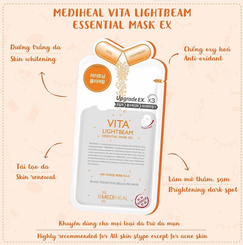 Mặt nạ Mediheal Vita Lightbeam Essential Mask