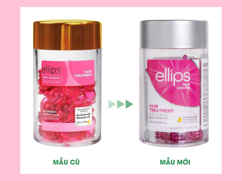 viên serum dưỡng tóc moroccan oil Ellips màu hồng