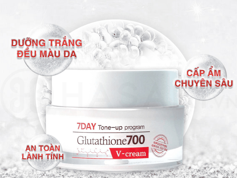 Kem Dưỡng Angel's Liquid 7 Day Whitening Program Glutathione 700 V-Cream