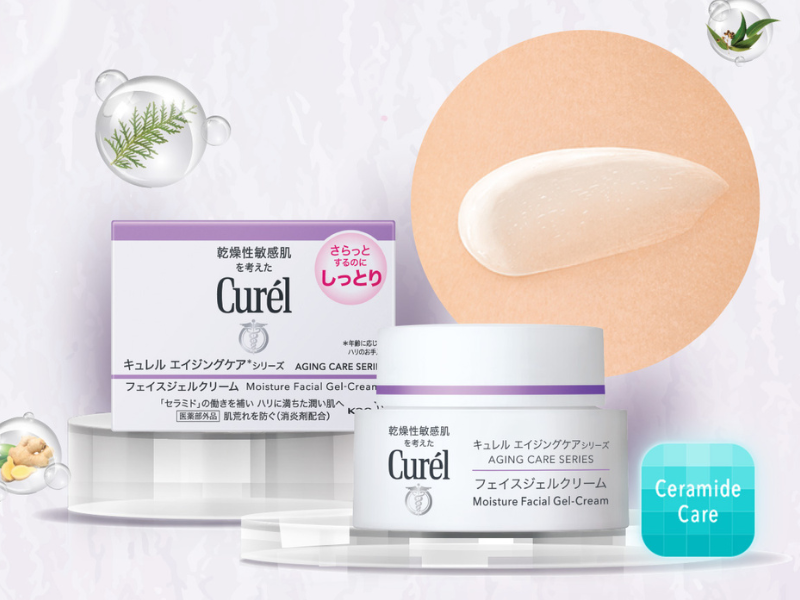 kem Dưỡng Ẩm Curel Aging Care Series Moisture Facial Gel-Cream