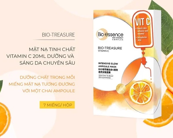 Mặt nạ tinh chất Vitamin C 20ml dưỡng và sáng da chuyên sâu