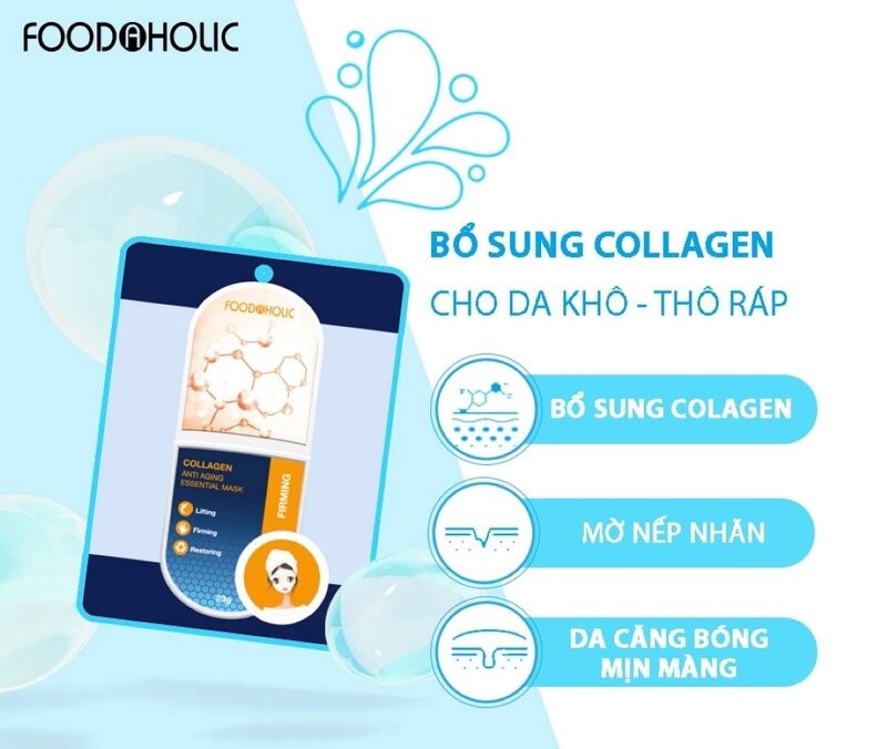Mặt Nạ FOODAHOLIC Collagen Anti Aging Essential Mask Làm Săn Chắc Da