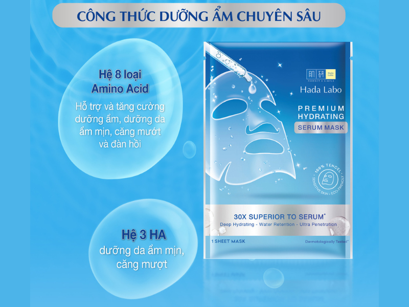 Mặt Nạ Hada Labo Premium Hydrating Serum Mask