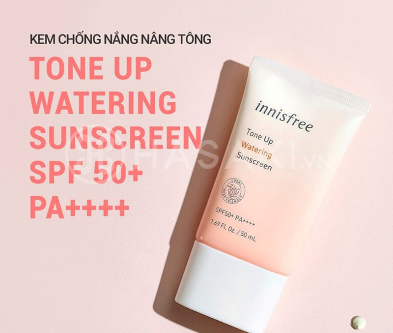  Kem chống nắng innisfree Tone Up Watering Sunscreen SPF 50+ PA++++ 