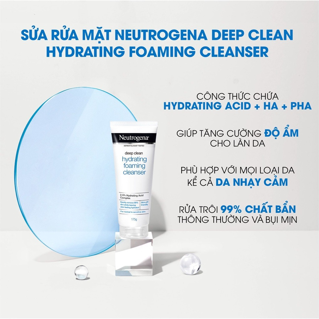 Sữa Rửa Mặt Neutrogena Deep Clean Hydrating Foaming Cleanser