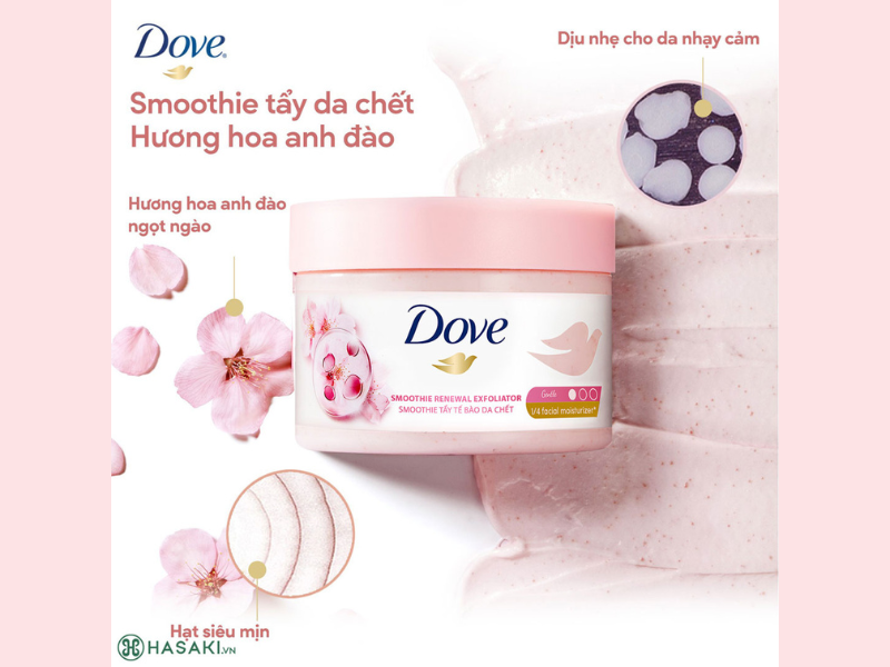 Smoothie Tẩy Da Chết Dove Hương Hoa Anh Đào