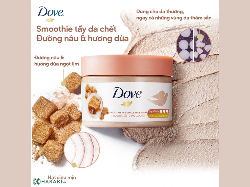 Smoothie Tẩy Da Chết Dove Đường Nâu & Hương Dừa