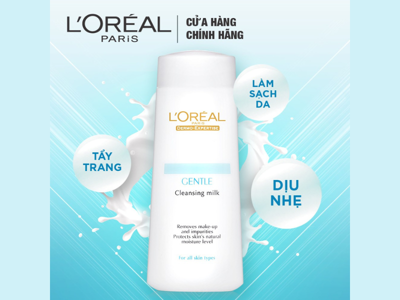 tẩy trang L'Oréal Gentle Cleansing Milk For All Skin Types