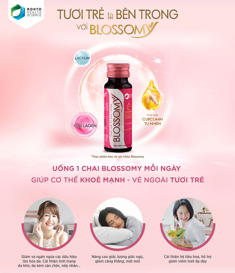 Thực Phẩm hướng dẫn Vệ Sức Khỏe Blossomy Nghệ Collagen 