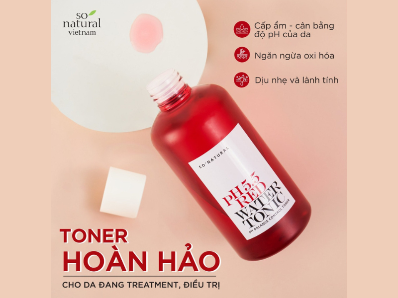 Toner So'Natural Red Peel PH 5.5 Red Water Tonic
