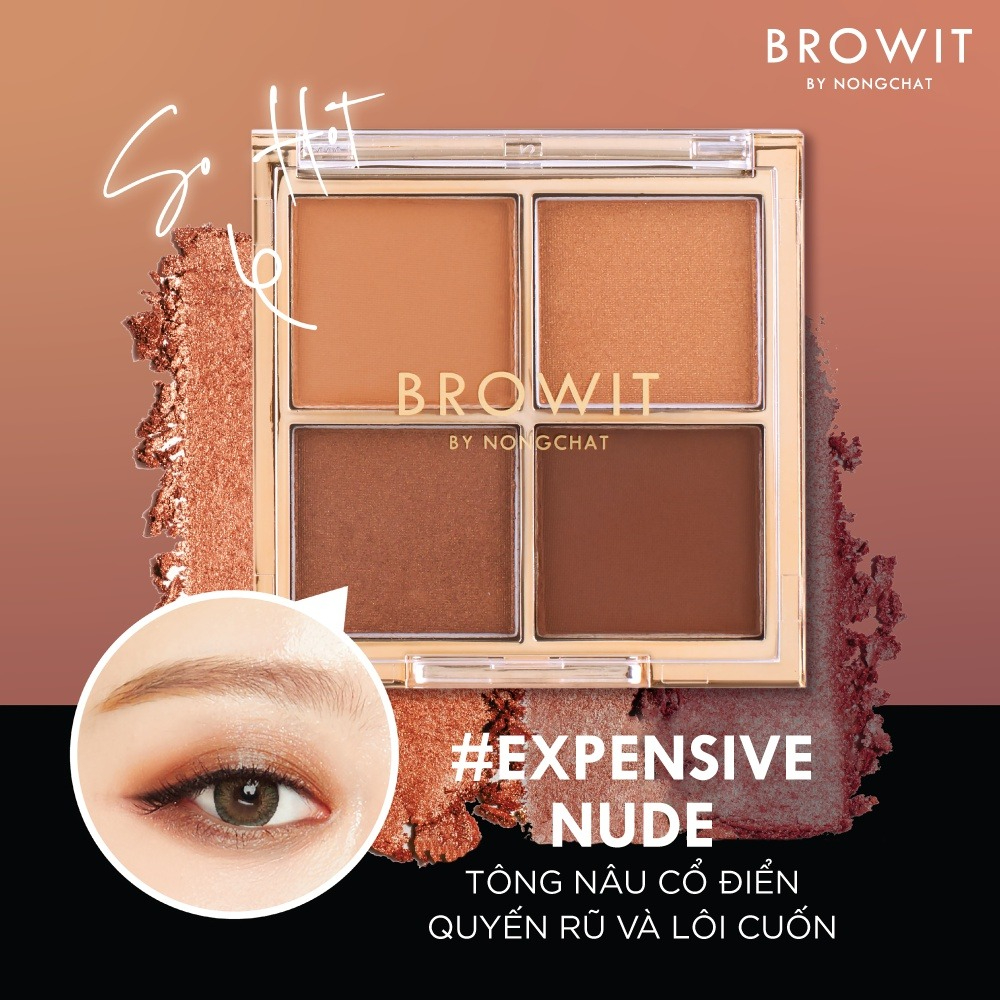Bảng Phấn Mắt Browit Eyeshadow Palette #Expensive Nude 4 Ô