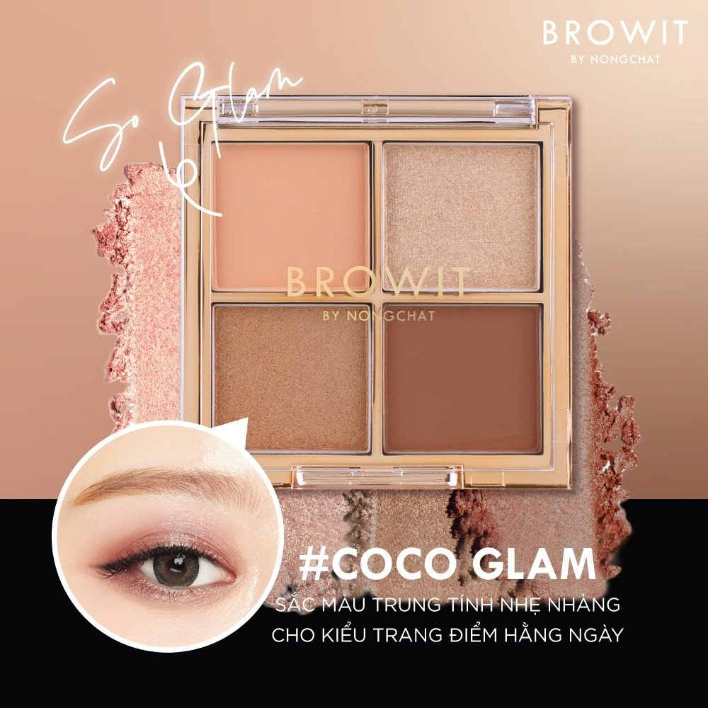 Bảng Phấn Mắt Browit Eyeshadow Palette #Coco Glam 4 Ô