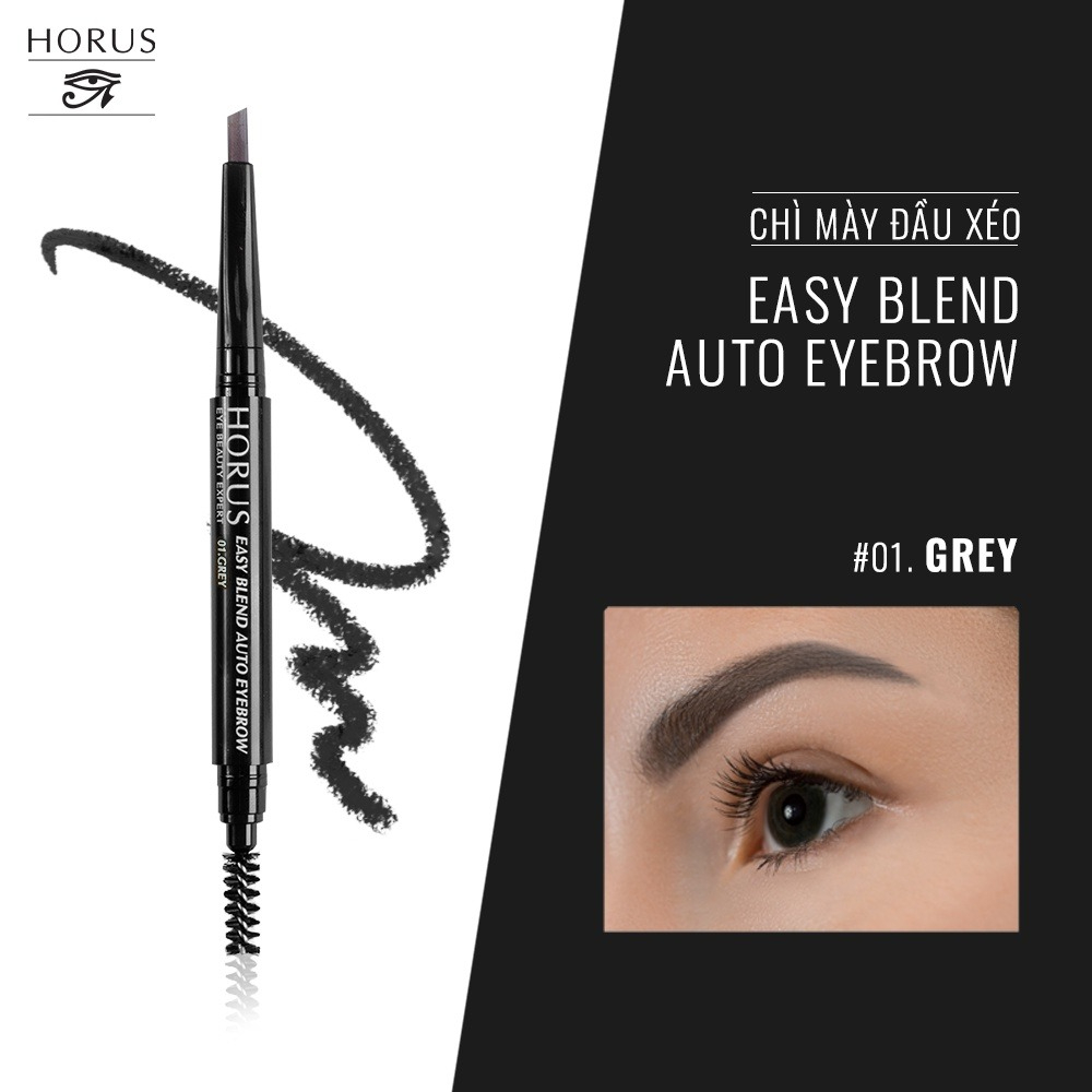 Chì Kẻ Mày Horus Expert Easy Blend Auto Eyebrow 01 Grey 0.2g