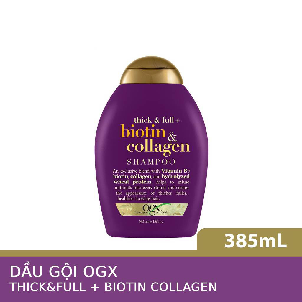 Dầu Gội OGX Thick & Full + Biotin & Collagen Shampoo Làm Dày Tóc