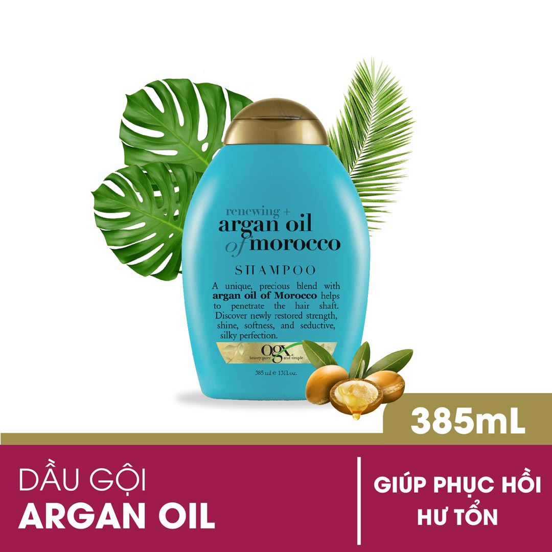 Dầu Gội OGX Renewing + Argan Oil of Morocco Shampoo Giúp Phục Hồi Tóc Hư Tổn
