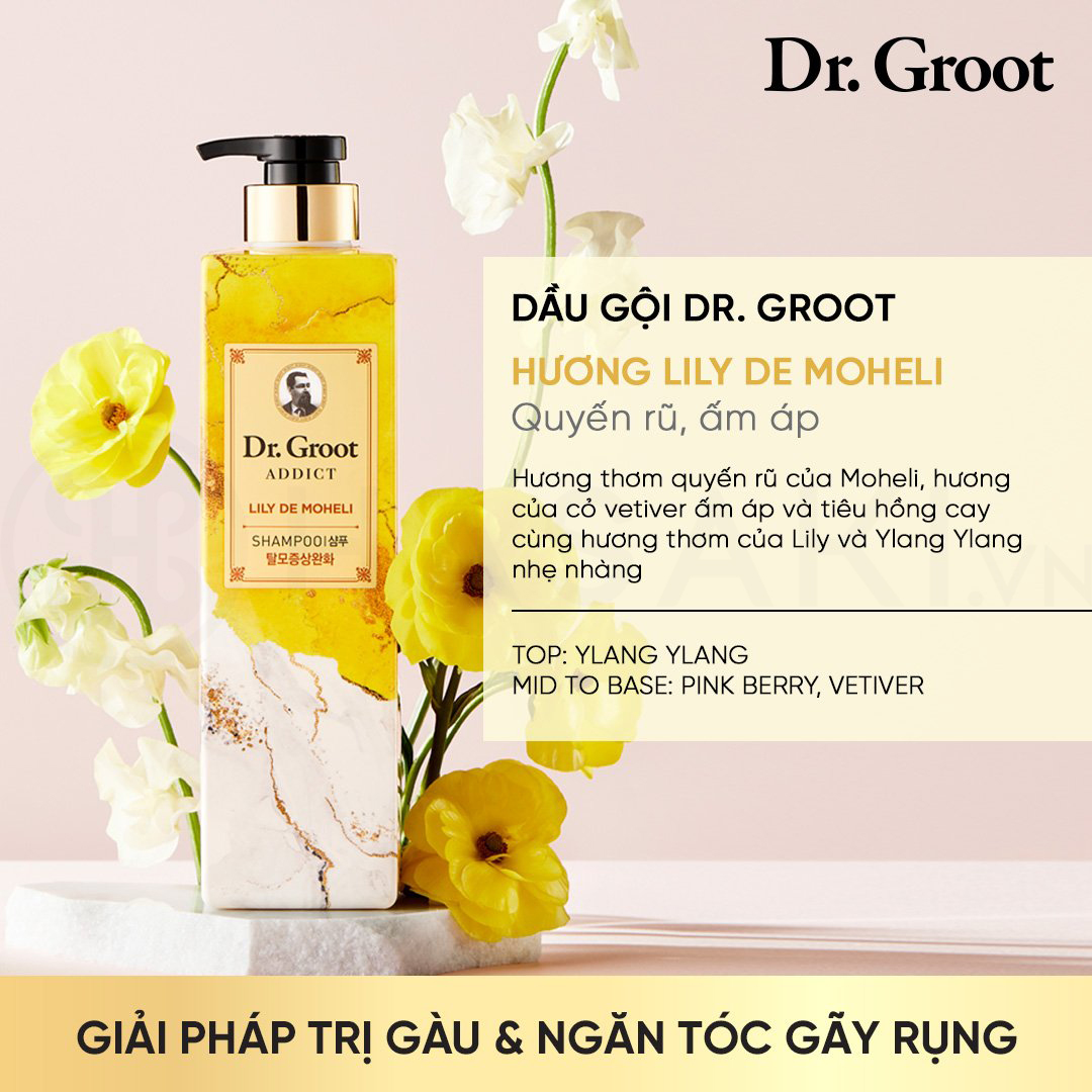 Dầu Gội Dr.Groot Addict Hương Lily De Moheli