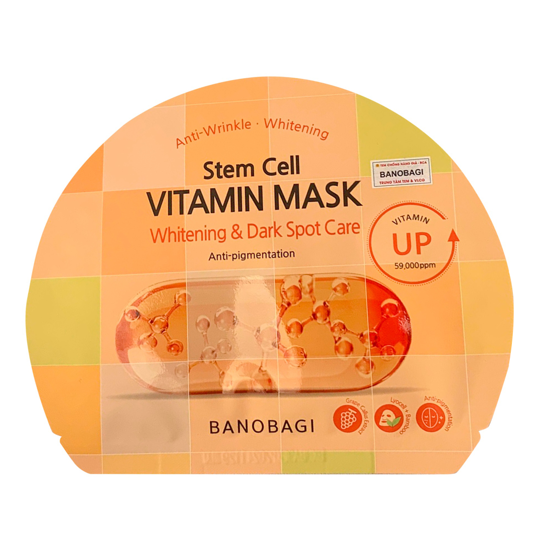 Mặt Nạ Banobagi Stem Cell Vitamin Mask #Whitening & Dark Spot Care 
