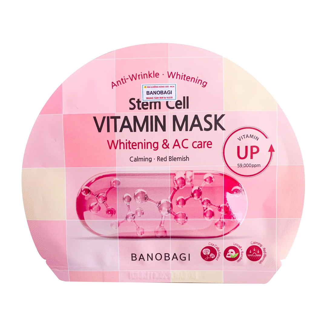 Mặt Nạ Banobagi Stem Cell Vitamin Mask #Whitening & AC Care 30g