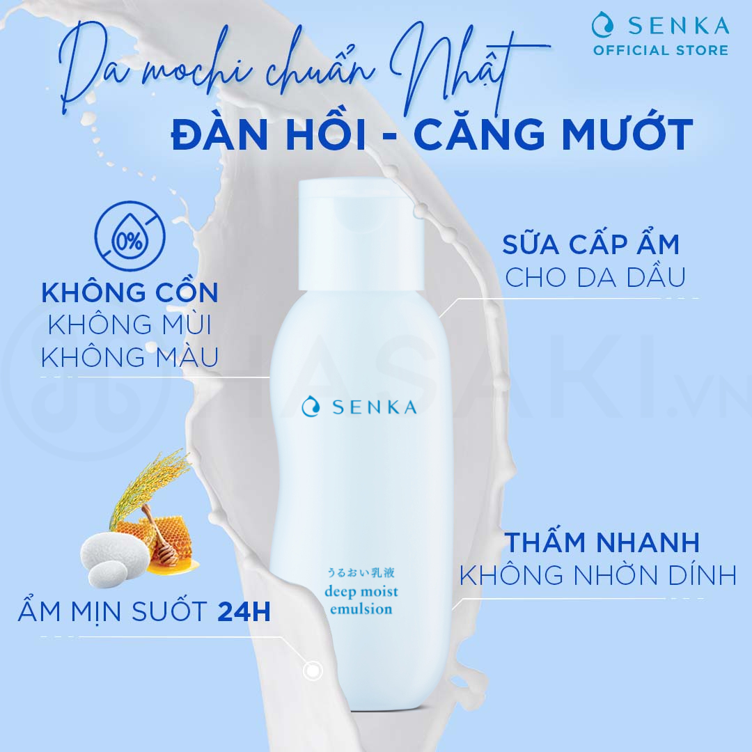 Sữa Dưỡng Cấp Ẩm Chuyên Sâu Cho Da Senka Deep Moist Emulsion 150ml