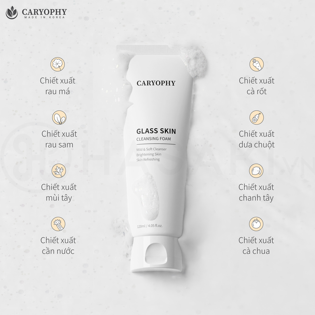 Sữa Rửa Mặt Caryophy Glass Skin Cleasing Foam 120ml