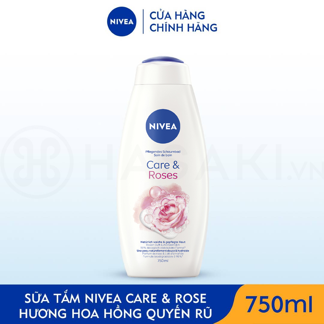 Sữa Tắm Nivea Care & Roses Hương Hoa Quyến Rũ 750ml