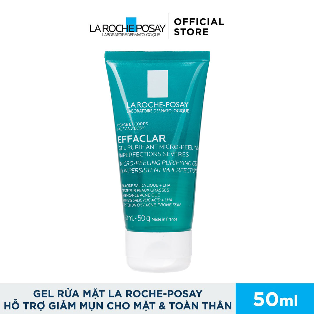 Gel Rửa Mặt & Tắm La Roche-Posay Effaclar Micro-Peeling Purifying Gel 50ml