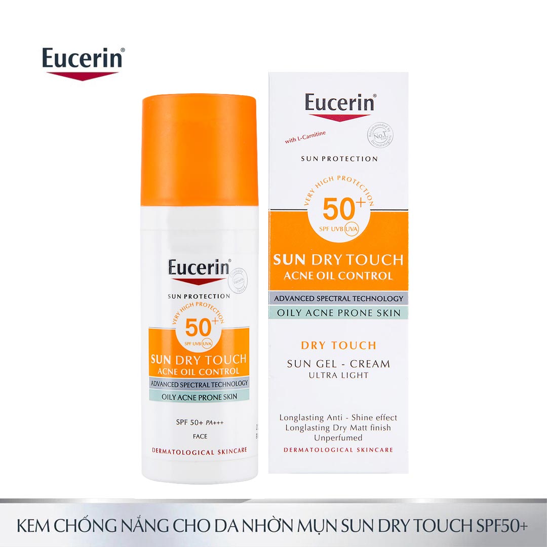 Kem Chống Nắng Kiểm Soát Nhờn Eucerin Sun Gel Cream Acne Oil Control SPF 50+ PA+++