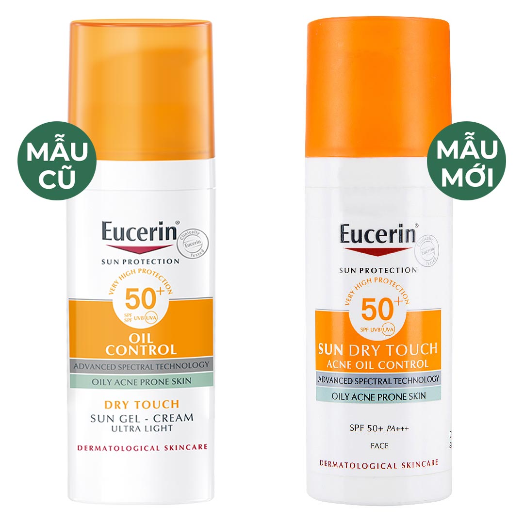 Kem Chống Nắng Eucerin Cho Da Nhờn & Mụn 50ml Sun Gel-Creme Oil Control Dry  Touch SPF 50+ UVB UVA - Beautybyco.vn
