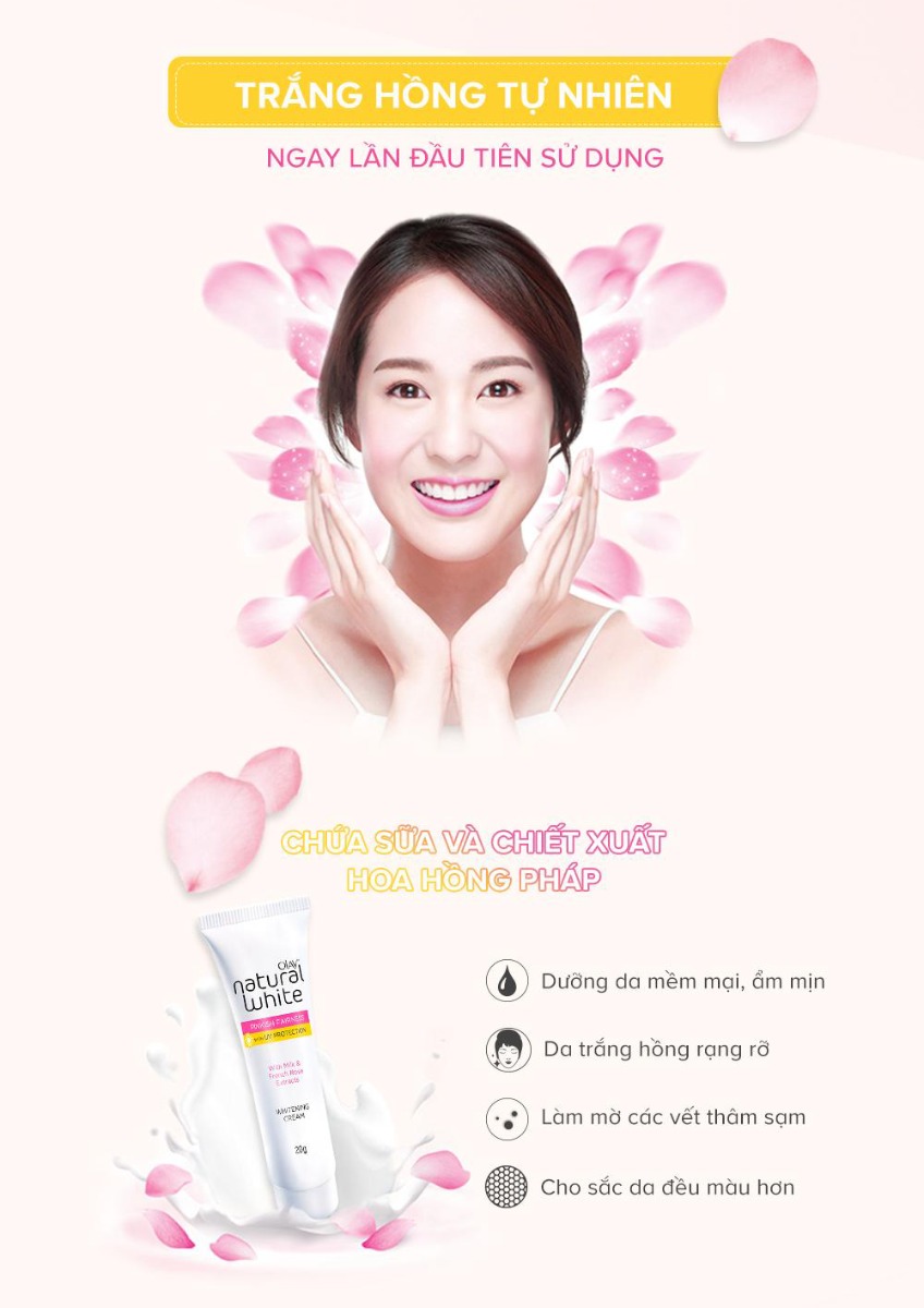 Kem Dưỡng Olay Natural White Pinkish Fairness with UV Protection Whitening Cream