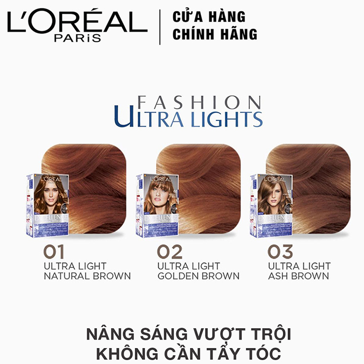 Kem nhuộm tóc L\'Oreal Ultra Light Golden Brown giúp bạn tạo ra một màu tóc sáng và nổi bật hơn. Với công nghệ nhuộm hoàn toàn mới, sản phẩm giúp lên màu nhanh và dễ dàng, đồng thời bảo vệ tóc của bạn khỏi tác động của các chất hóa học.