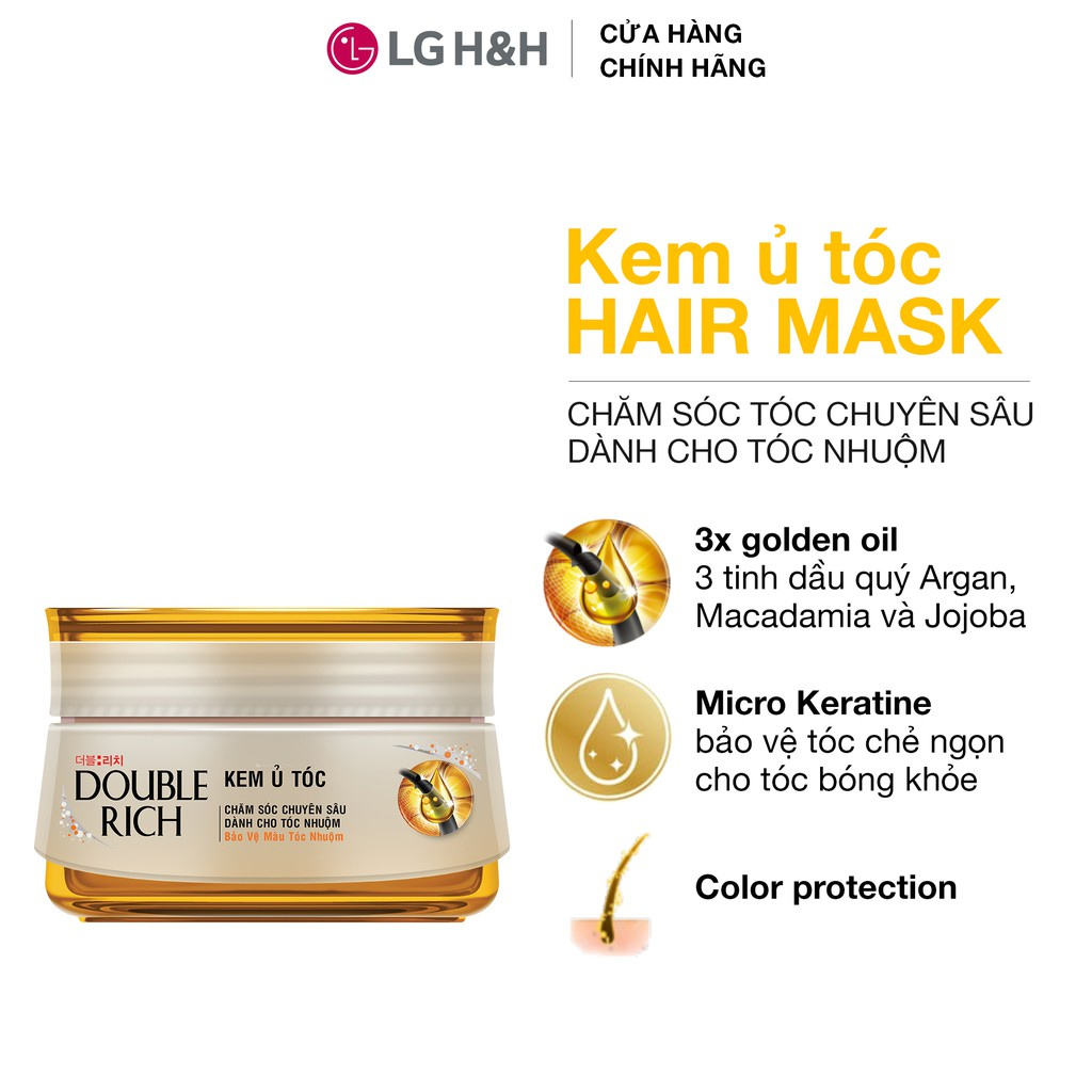Kem Ủ Tóc Double Rich Hair Mask Extra Damage Chăm Sóc Chuyên Sâu Cho Tóc Nhuộm