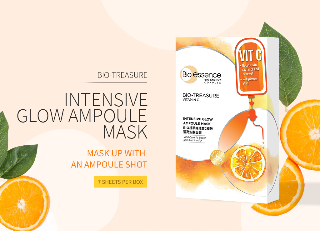 Mặt Nạ Vitamin C Dưỡng Sáng, Làm Căng Bóng Da Bio-Essence Bio-Treasure Intensive Glow Ampoule Mask