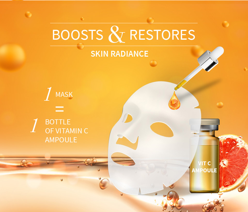 Mặt Nạ Vitamin C Dưỡng Sáng, Làm Căng Bóng Da Bio-Essence Bio-Treasure Intensive Glow Ampoule Mask 20ml
