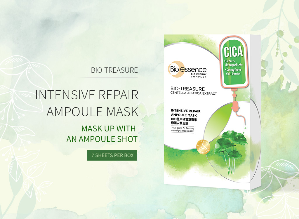 Mặt Nạ Rau Má Làm Dịu, Hỗ Trợ Phục Hồi Da Bio-Essence Bio-Treasure Intensive Repair Ampoule Mask
