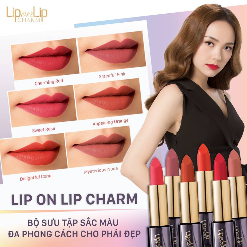 lip on lip charm appealing orange