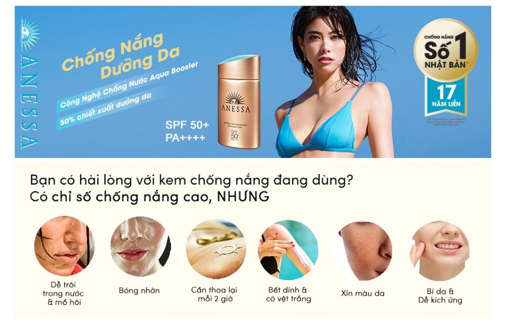 Sữa Chống Nắng Dưỡng Da Anessa Perfect UV Sunscreen Skincare Milk SPF50+/PA++++
