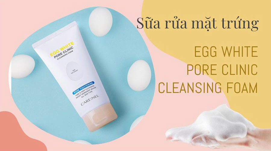 Sữa Rửa Mặt CARE:NEL Egg White Pore Clinic Facial Cleansing Foam