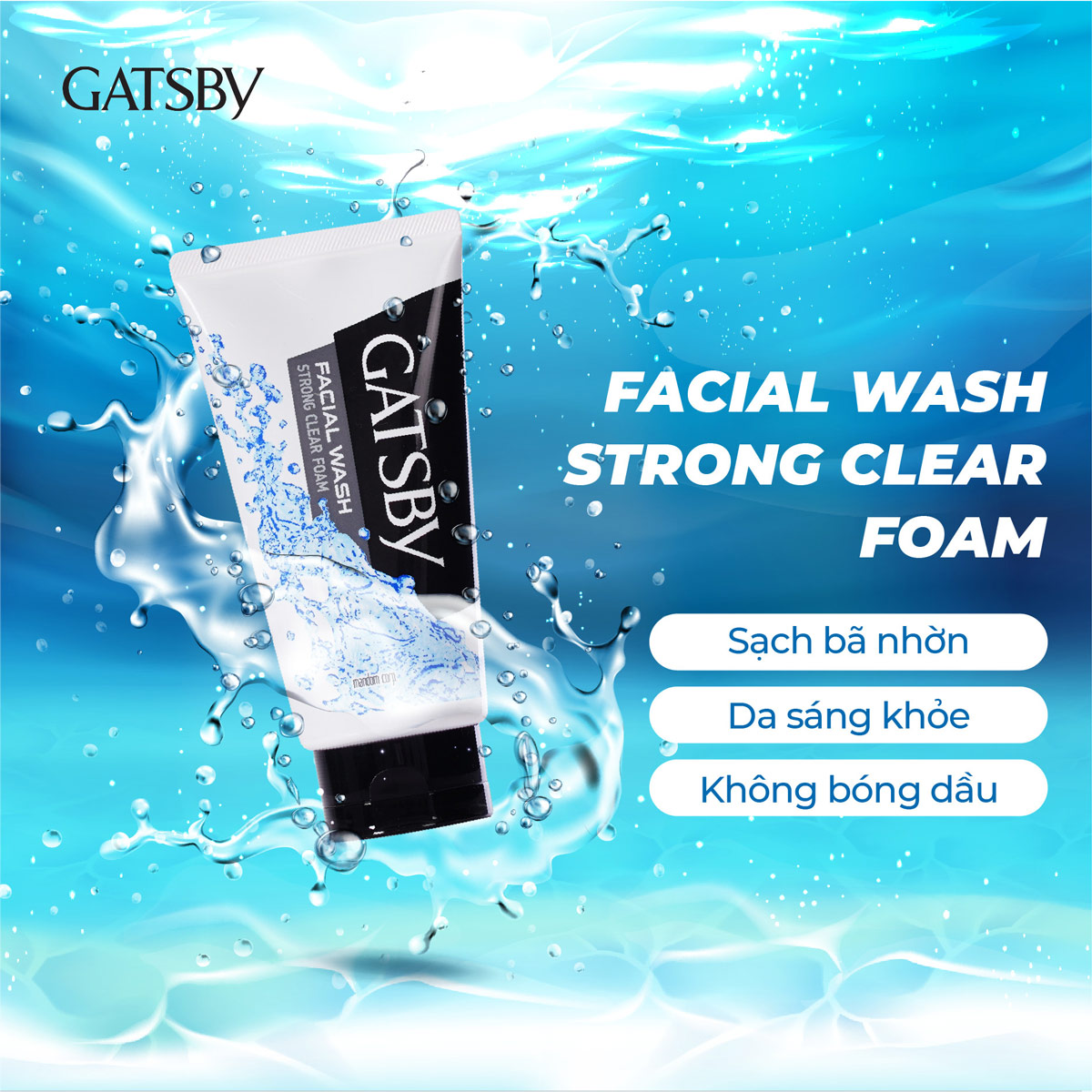 Sữa Rửa Mặt GATSBY Facial Wash Strong Clear Foam 130g