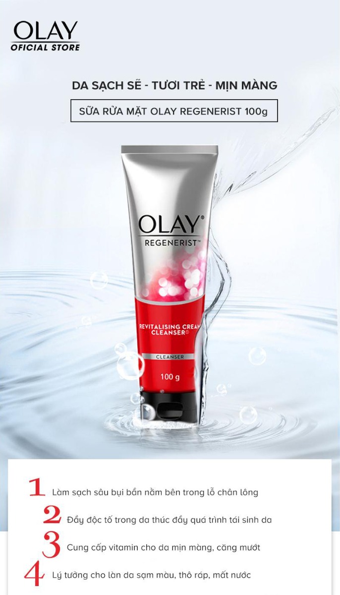 Sữa Rửa Mặt Ngừa Lão Hóa Olay Regenerist Skin Renewal Cleanser