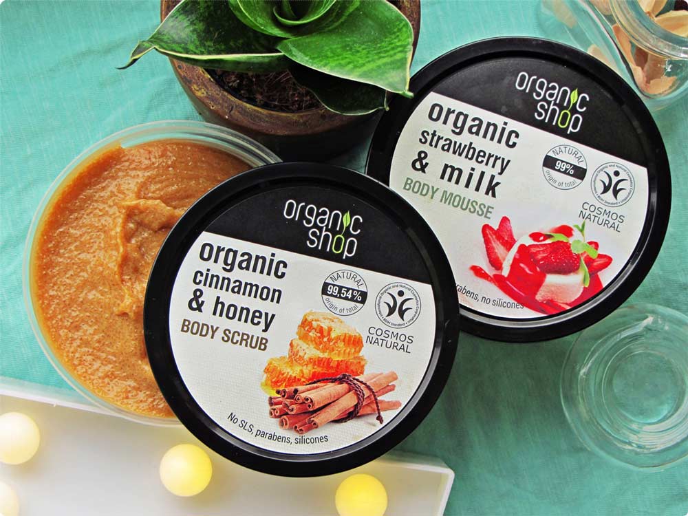 Tẩy Tế Bào Chết Toàn Thân Organic Shop Body Scrub Honey Cinnamon chiết xuất Mật Ong & Quế