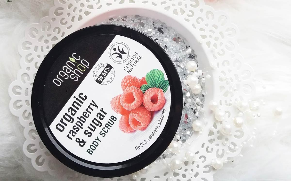 Tẩy Tế Bào Chết Toàn Thân Organic Shop Body Scrub Raspberry Cream hương Mâm Xôi