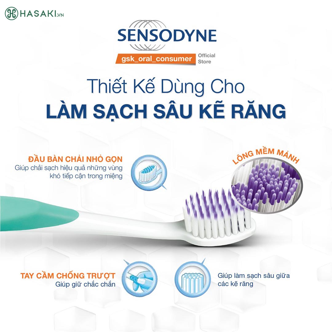 Bàn chải đánh răng Sensodyne Deep Clean Soft - Làm sạch sâu kẽ răng